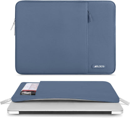 MOSISO Laptop Case 13.3 inch, 13-13.3 inch Laptop Sleeve Compatible with MacBook Air/Pro 13/Pro 14 M5 M4 M3 M2 M1, HP Dell ASUS Lenovo,Polyester Vertical Computer Sleeve Bag with Pocket, Antique Green - Colors B