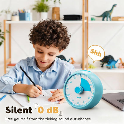 Conchstar Visual Timer for Kids 60-Minute - Countdown Timer with Optional Alarm, Focus Tool for ADHD & Autism, Time Management for Homework, Chores, Office, Kitchen, Teaching & Study Routines (Orange)