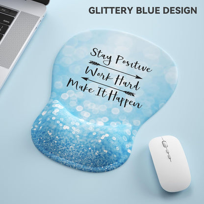 Ergonomic Mouse Pad with Wrist Rest,Cute Gel Mousepad Wrist Support - Small Mini Portable for Travel Mouse Pads for Desk Laptop,Computer,Office & Home Decor (Pink&Light Pink)