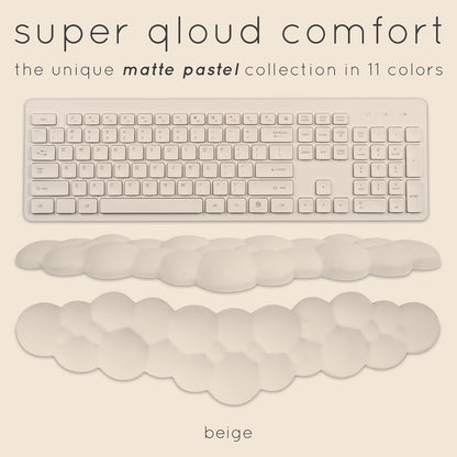 Purple Cloud Keyboard Wrist Rest – Create-ables Qloud Purple Wrist Rest for Computer Keyboard and Mouse, Ergonomic Memory Foam Wrist Pad with Non-Slip Base, Includes Cloud Mouse Pad