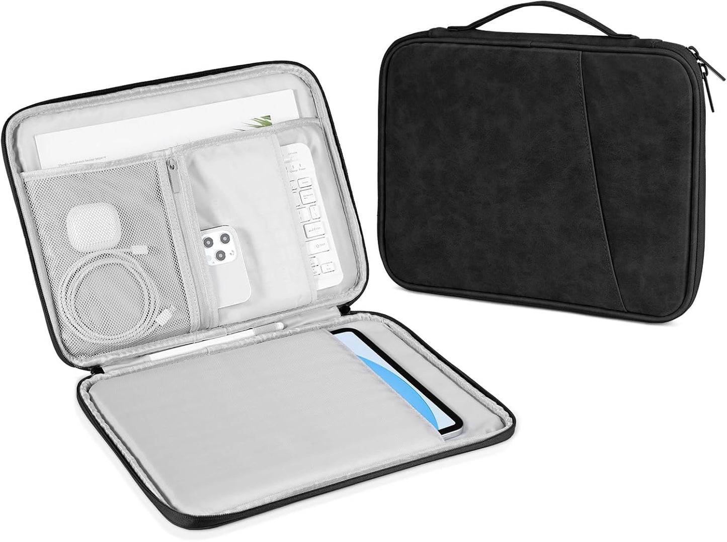 DTTO 9-11 Inch Tablet Sleeve Bag for iPad A16, iPad Air 11-inch M3 M2 / Air 5/4th Gen 10.9", iPad Pro 11 M4, iPad 10/9/8/7th Gen, Galaxy Tab A9+, Waterproof Travel Bag, Pink