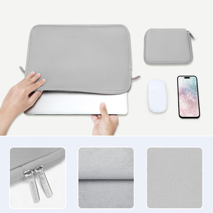 MOSISO Laptop Case 13.3 inch, 13-13.3 inch Laptop Sleeve Bag Compatible with MacBook Air/Pro 13/Pro 14 M5 M4 M3 M2 M1, HP Dell ASUS Lenovo, Neoprene Computer Sleeve Bag with Small Case, Baby Pink - Colors A