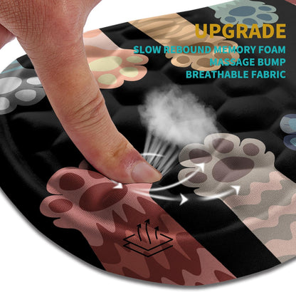 Hokafenle Ergonomic Mouse Pad Wrist Support, Wrist Rest Mousepad for Carpal Tunnel Pain Relief with Integrated Memory Foam Slope Massage Bulge (11.8x7.9 inch,Topographic Contour)