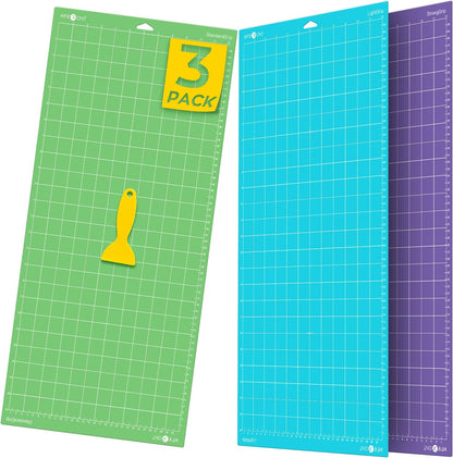 HTVRONT Standard Grip Cutting Mat, 6 Pack Cutting Mat 12x12 Compatible with Cricut Maker 3/Maker 4/Maker/Explore 3/4/5/Air 2/One, Standard Adhesive Sticky Quilting Cutting Mats Replacement Accessories