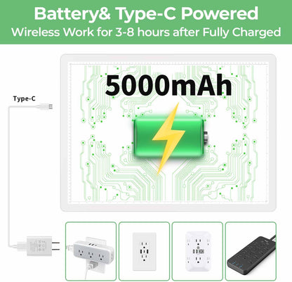 Zocelight Rechargeable A4 Tracing Light Box with Padded Case,Ultra Bright Led Light Pad with Physical Button,Wireless Light Board for Diamond Painting,Dimmable 9000LUX Lightbox for Tracing and Drawing