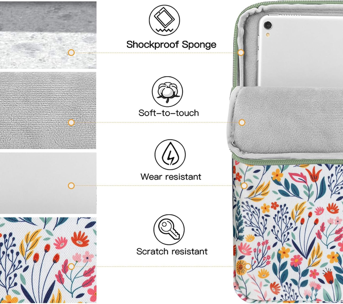 TiMOVO 9-11" Tablet Sleeve Bag for iPad 11-inch A16 2025, iPad 10.9"/10.2"| Air 11 Inch/5th/4th Gen. 10.9", Galaxy Tab A9+/A11Plus 11", Protective Bag Fit Smart Keyboard, Dusty Blue