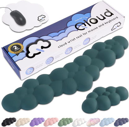 Purple Cloud Keyboard Wrist Rest – Create-ables Qloud Purple Wrist Rest for Computer Keyboard and Mouse, Ergonomic Memory Foam Wrist Pad with Non-Slip Base, Includes Cloud Mouse Pad