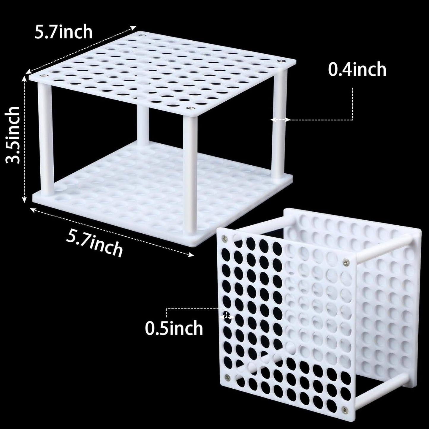 Outus 96 Holes Pencil Brush Holder Acrylic Paintbrush Holders Desk Organizer Stand Holder for Pencil Pen Paint Brushes Modeling Tool Office Art Supplies(Clear)