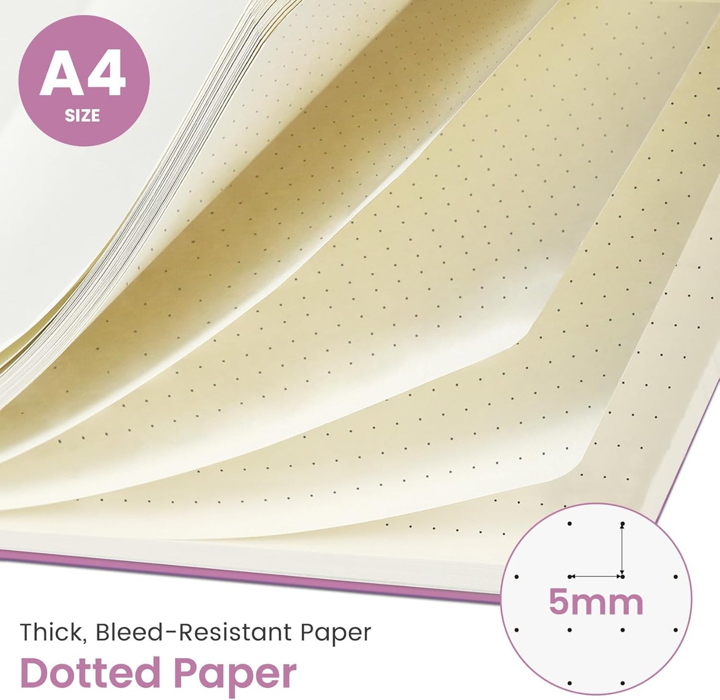 Taja Spiral Lined Notebook, 8.5"x11" Notebooks for Work, Large A4 Journal for Women & Men, College Ruled Journaling Notebook for Writing, Plastic Cover Spiral Journal, Purple