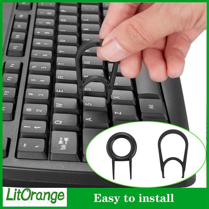 Litorange Silicone 500PCS 40A Clear Universal O-Ring Switch Dampeners Keycap Sealing Gasket Washer (Better Than Rubber) for Cherry MX Switch Keyboard and Mechanical Keyboard Keys Dampers