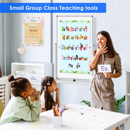 maxtek Magnetic Mobile White Board, 40 x 24 Double Sided Dry Erase Board Rolling Whiteboard, Aluminum Frame Standing Whiteboard on Wheels for Home Office Classroom (40 x 24 Black)