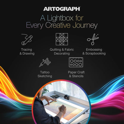 Artograph Thin LED Light Box, 17" x 12" Dimmable Drawing & Tracing Pad, LightPad 940 LX
