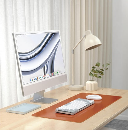 Satechi Vegan Leather Desk Mat, Large Mouse Pad Scratch and Water Resistant, Easy to Clean, Desk Pad for Office and Home, 26.8” x 12.4” x 0.1” - Black