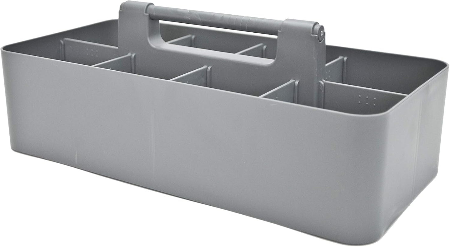 Portable Caddy American Made, DIY Dividers, 8 Compartments, Supply Organizer, Portable Tote Basket with Handle Storage Organizer Bathroom, Office, Crafts, or School Supplies