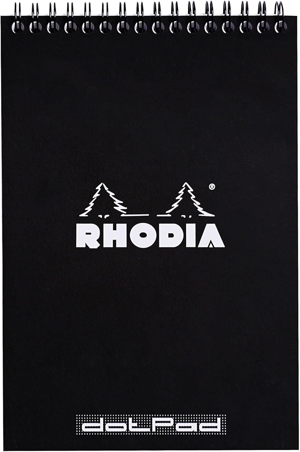 Rhodia #16 Wirebound Notepad 5.8" x 8.3" Dot Pad, Orange Cover