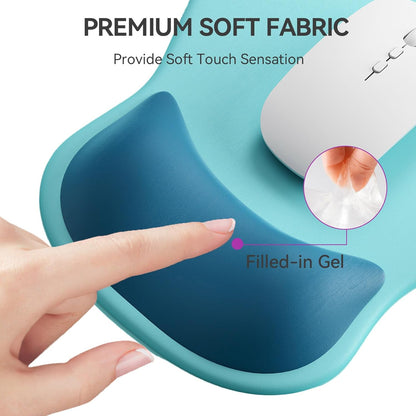 Ergonomic Mouse Pad with Wrist Rest,Cute Gel Mousepad Wrist Support - Small Mini Portable for Travel Mouse Pads for Desk Laptop,Computer,Office & Home Decor (Pink&Light Pink)
