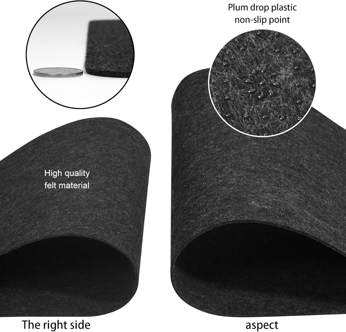 Felt Desk Mat | Computer Mat for Desk(36x12Inches) | Large Felt Mouse Pad and Keyboard Mat | Desk Protector for Office | Dark Gray