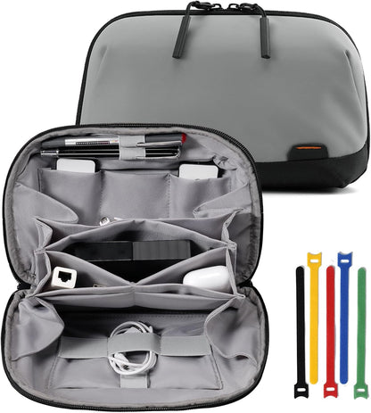 OrgaWise Electronics Organizer, Electronic Accessories Bag Travel Cable Organizer Three-Layer for iPad Mini, Kindle, Hard Drives, Cables, Chargers