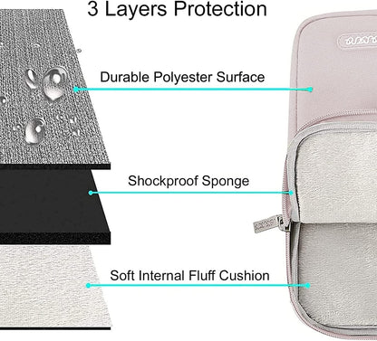 MOSISO Laptop Case 13.3 inch, 13-13.3 inch Laptop Sleeve Bag Compatible with MacBook Air/Pro 13/Pro 14 M5 M4 M3 M2 M1, HP Dell ASUS Lenovo, Neoprene Computer Sleeve Bag with Small Case, Baby Pink - Colors B