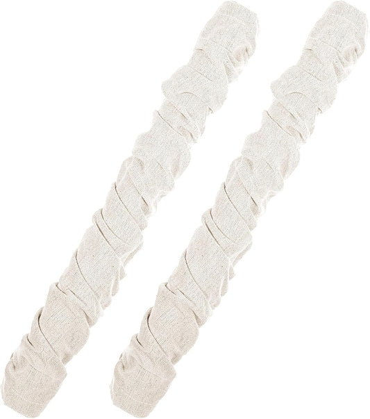 2-Pack Natural Linen Fabric Cord Cover & Chandelier Chain Sleeve – 6 Ft Wire Hider, Cable Concealer, and Light Fixture Cover for Cable Management (Bleached Linen, 2-Pack)