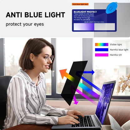 Mamol 34 Inch Curved Computer Privacy Screen Filter for 21:9 Aspect Ratio Widescreen Monitor - Anti Glare Blue Light Filter, Removable Computer Monitor Privacy Shield, Anti-Scratch Screen Protector
