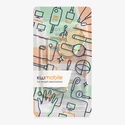 kwmobile Purse Hook for Table - Set of 2 Purse Holder - Handbag Hanger - Portable Bag Holder - Bag Hooks for Desk - Table Hook Gold