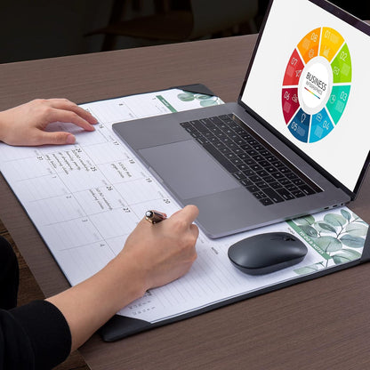 Large Desk Calendar 2026 with Desktop Mat, Cabbrix Desk Pad Calendar 22 x 17 Inch Covering January 2026 to June 2027, Desk Blotter Calendar 2026 for Home School and Office