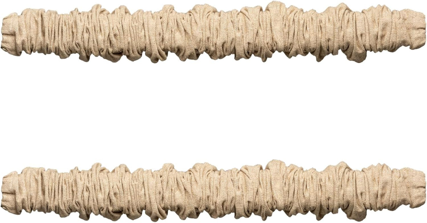EIFHYT Fabric Cord Cover & Chandelier Chain Cover 2 Pack 6Feet Length for Chandelier Lighting Wires Natural Burlap Easy to Install (Brown)