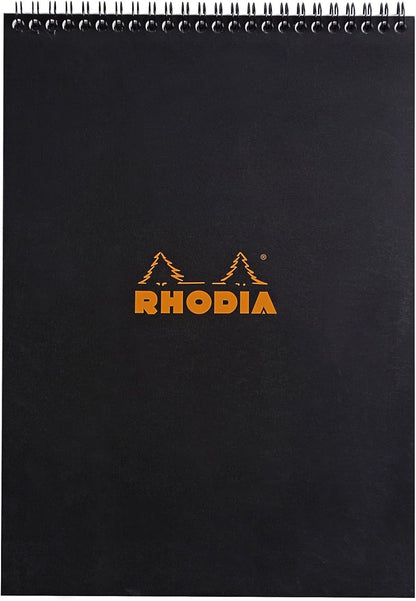 Rhodia #16 Wirebound Notepad 5.8" x 8.3" Dot Pad, Orange Cover
