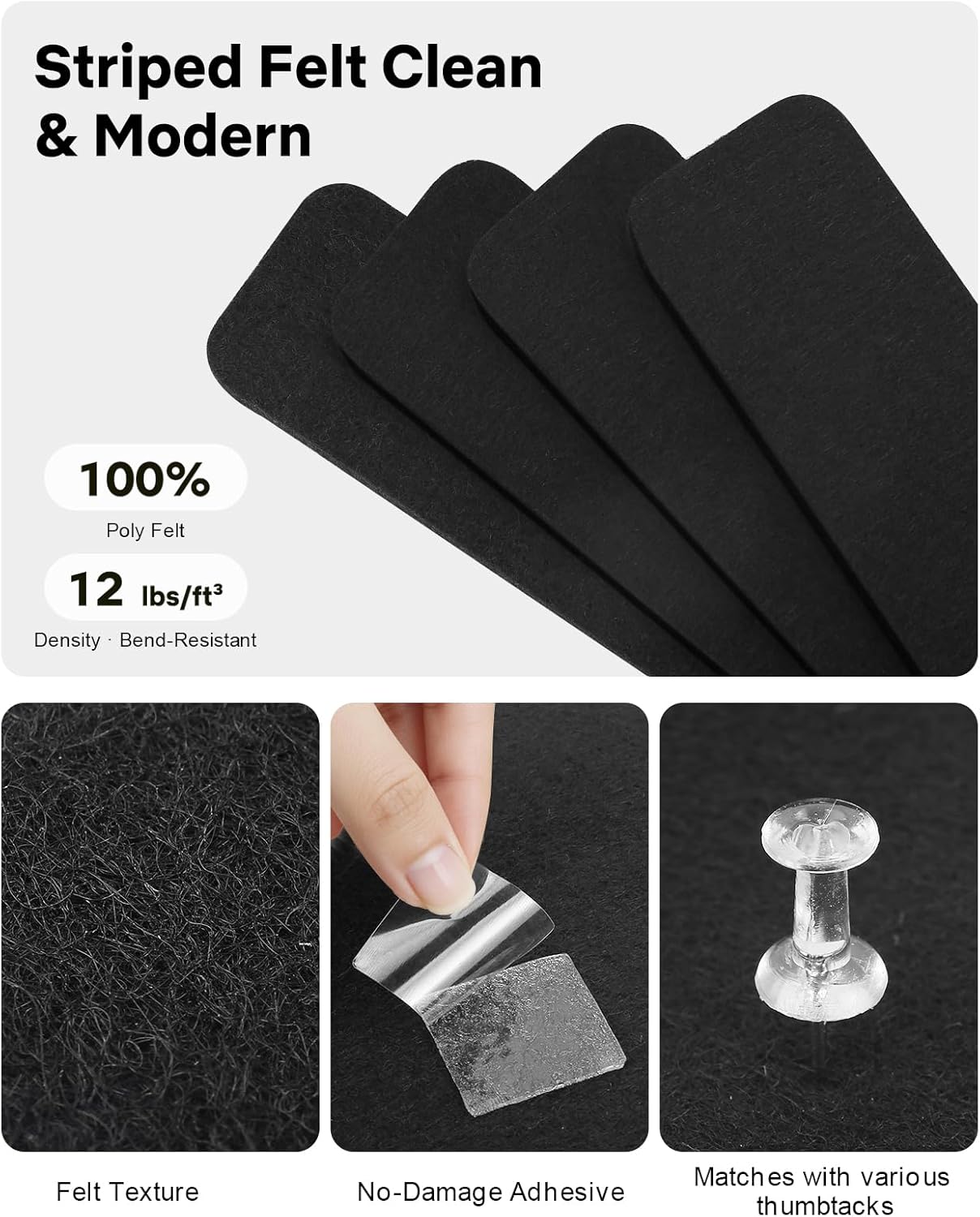 Small Cork Bulletin Board Tiles, Felt Wall Decor and Office Desk Accessories for Vision, Message Center, Picture and Prayer Board, Dorm, Room, Home Office Essentials and Organization(Linen Dusk)
