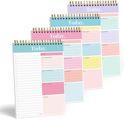 Sweetzer & Orange Daily & Weekly To Do List Notepad – Undated Work Planner & Organizer with Wish List Section, 52-Sheet Coiled Task Pad for Productivity – MAUVE To Do List Notebook for Work
