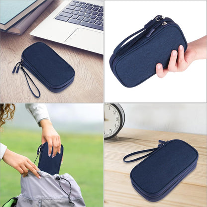 JIAKAI Travel Cable Organizer,Electronics Accessories Organizer Bag,for Charger, Phone, memory card,Travel Gadget Bag-Pink