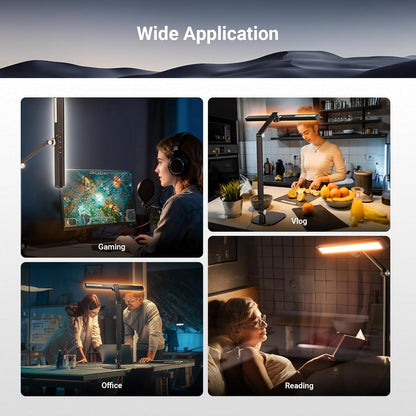 NEEWER Entry Level Version 32" LED Light with Clamp for Desk Home Office Dorm Designer Drafting, 20W Dual Computer Monitor Architect Lamp Bar, Flexible Overhead 2200lux/Remote/5 Modes CRI80+, N21