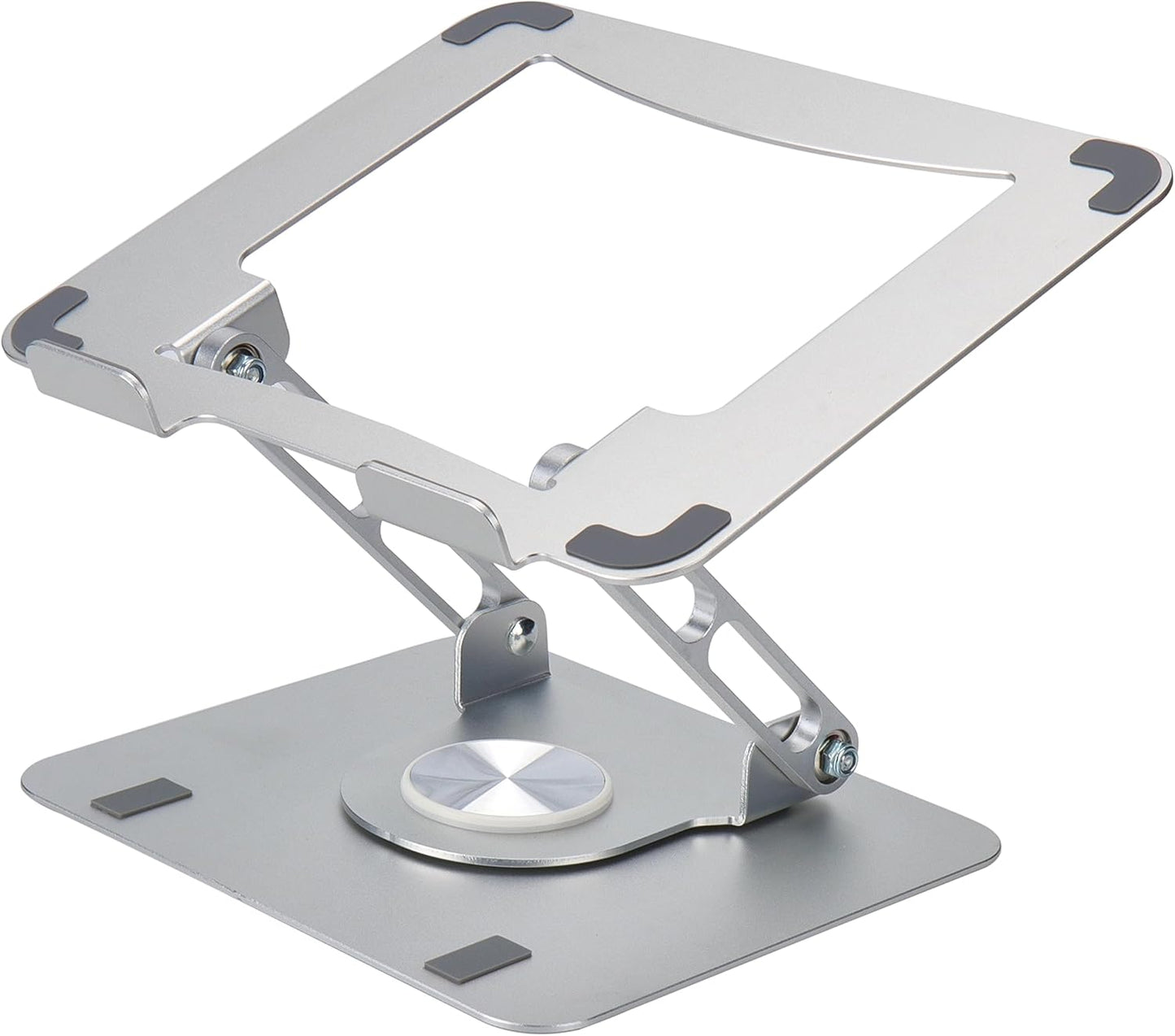 Uncaged Ergonomics Swivel Laptop Stand for Desk, Adjustable Computer iPad Stand for Desk w/ 360 Rotation, Portable Laptop Holder for Home Office Ergonomic Supplies