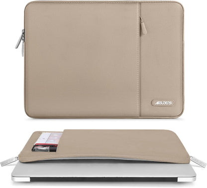 MOSISO Laptop Case 13.3 inch, 13-13.3 inch Laptop Sleeve Compatible with MacBook Air/Pro 13/Pro 14 M5 M4 M3 M2 M1, HP Dell ASUS Lenovo,Polyester Vertical Computer Sleeve Bag with Pocket, Antique Green - Colors B