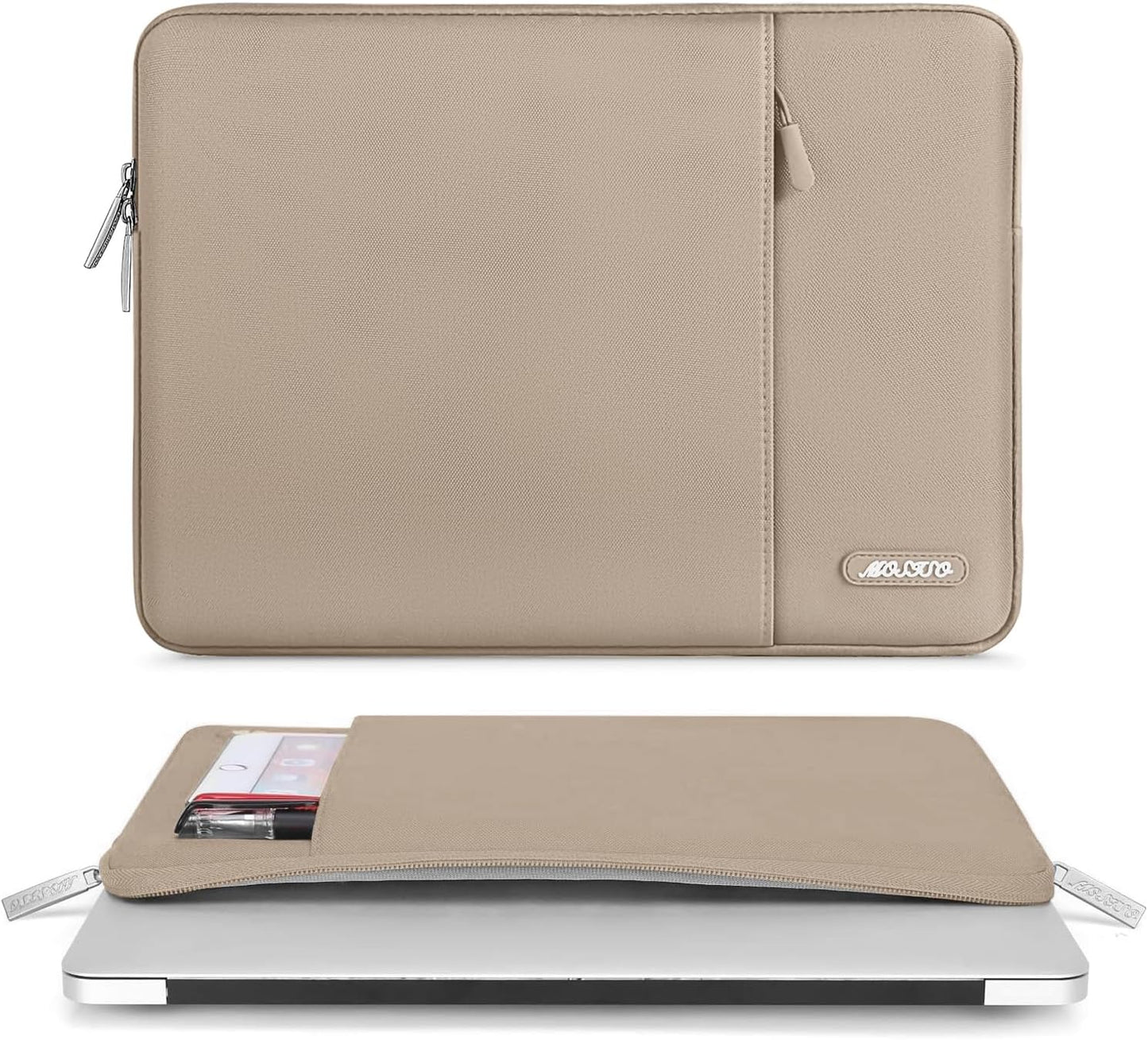 MOSISO Laptop Case 15 inch, 15 inch Laptop Sleeve Compatible with MacBook Air M5 A3448 M4 A3241 M3 A3114 M2 A2941 2026-2023, Dell XPS, Polyester Vertical Computer Sleeve Bag with Pocket, Black - Colors B