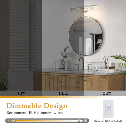 AIJIASI 39-Inch Brushed Gold Vanity Light Fixture, 28W Dimmable LED Modern Light Bar for Bathroom Mirror, Restroom, Bedroom (3000K)