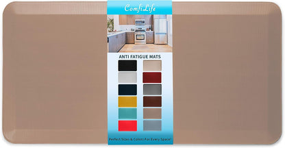ComfiLife Anti Fatigue Floor Mat – 3/4 Inch Thick Kitchen Mats for Floor, Standing Desk Mat, Kitchen Rug – Comfort at Home, Office – Durable – Stain Resistant – Non-Slip Bottom (20" x 32", Black)