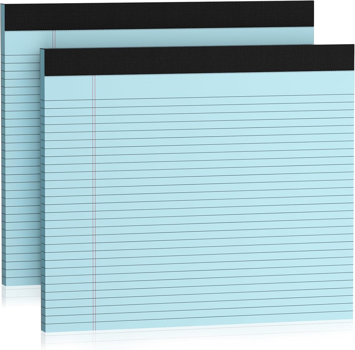 2 Pcs Note Pads 11" x 9.5" Legal Pads College Ruled Notepad Micro Perforated Writing Pads White Lined Paper 80GSM College Ruled Paper Pad of Paper 30 Sheets Notebook for School, To-Do Lists, Office