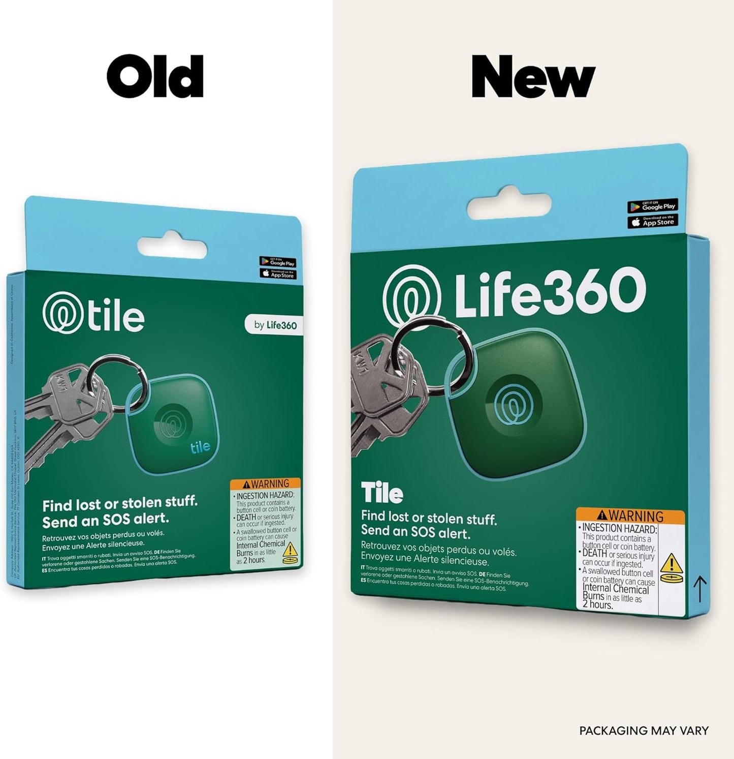 Life360 Tile - Bluetooth Tracker, Keys Finder and Item Locator for Keys, Bags and More. Phone Finder. Both iOS and Android Compatible. 2-Pack (Black/White)