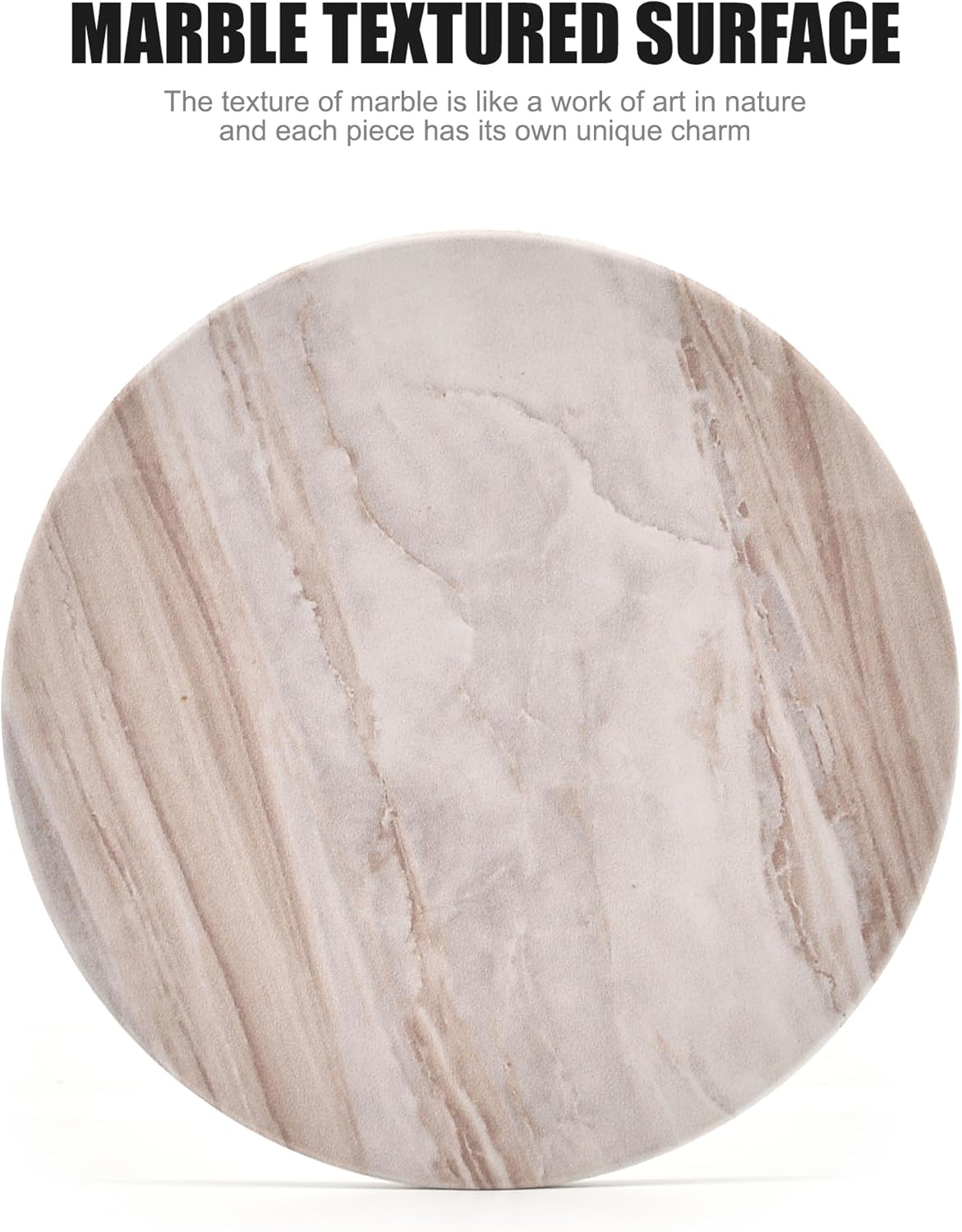 6Pcs Drink Coasters with Holder, Marble Style Ceramic Drink Coaster, Absorbent Coasters Set Suitable for Kinds of Cups, Modern Style Coaster for Coffee Table, 4 Inches