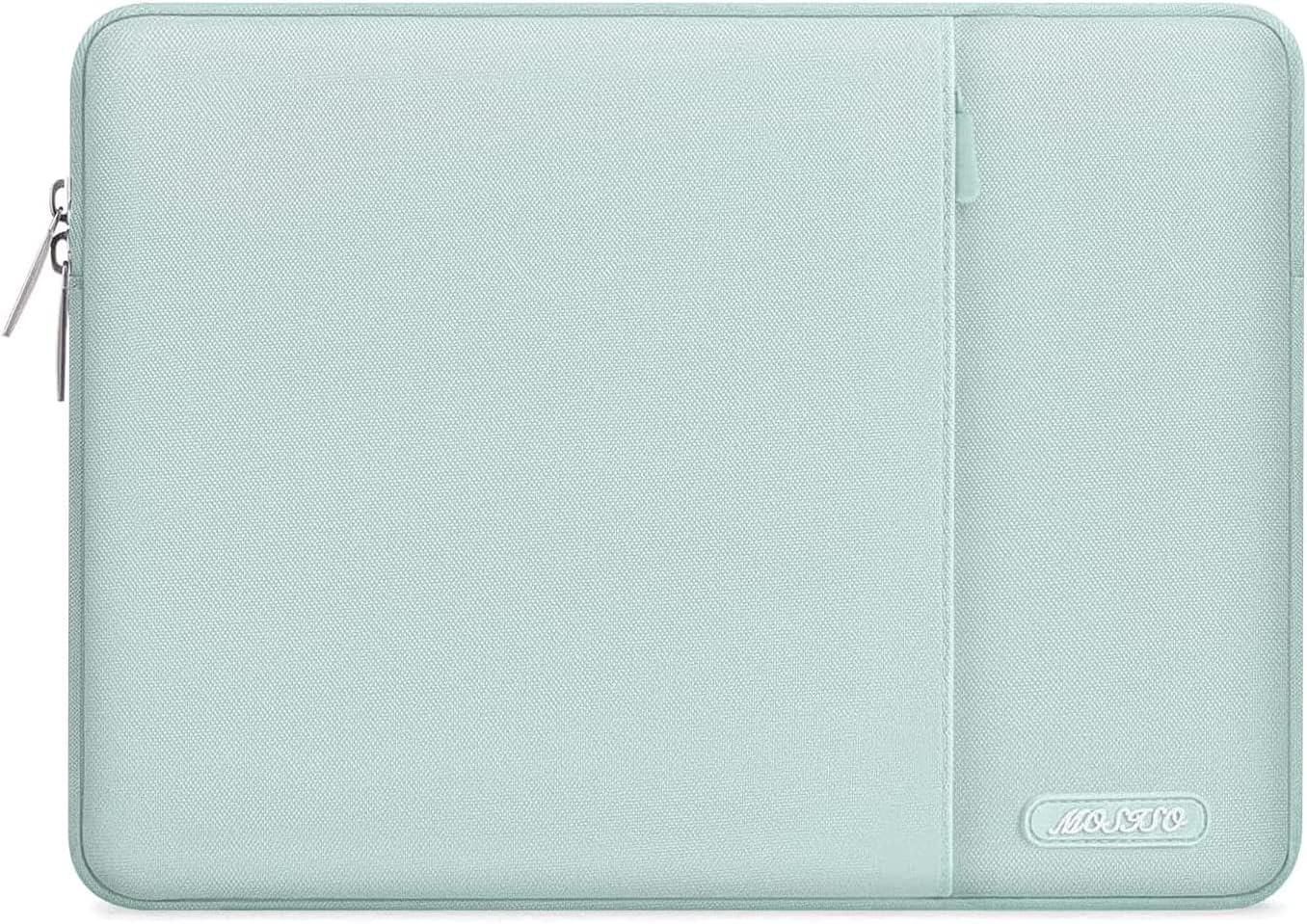 MOSISO Laptop Case 13.3 inch, 13-13.3 inch Laptop Sleeve Compatible with MacBook Air/Pro 13/Pro 14 M5 M4 M3 M2 M1, HP Dell ASUS Lenovo,Polyester Vertical Computer Sleeve Bag with Pocket, Antique Green - Colors B