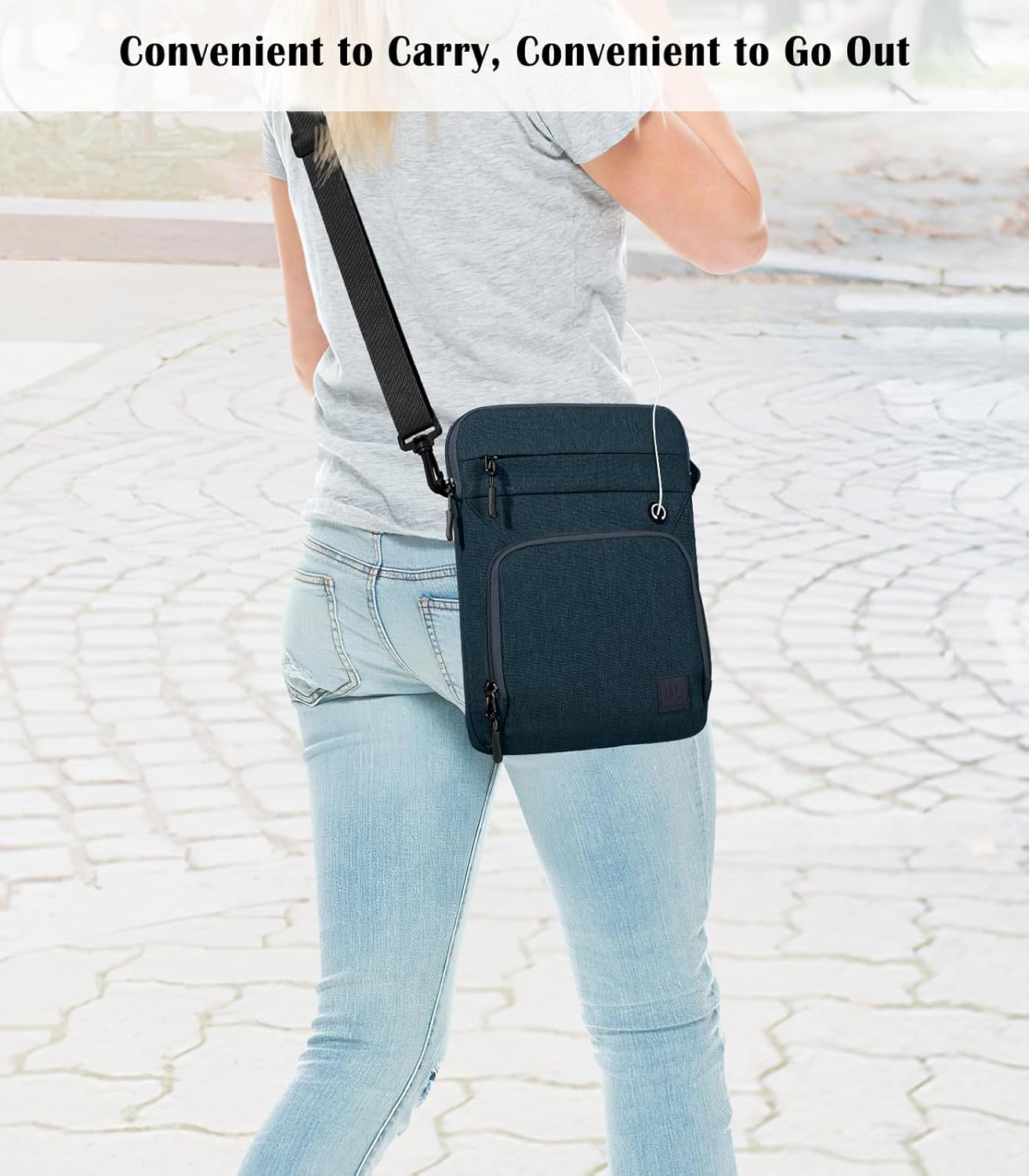 Dadanism 9-11 Inch Tablet Sleeve Bag with Shoulder Strap for iPad (A16) 11", iPad Air M4 Pro M5 11", i-Pad 10th Gen 10.9", i-Pad 9/8/7th Gen 10.2", Galaxy Tab A11+ Plus 11", reMarkable 2 10.3", Black
