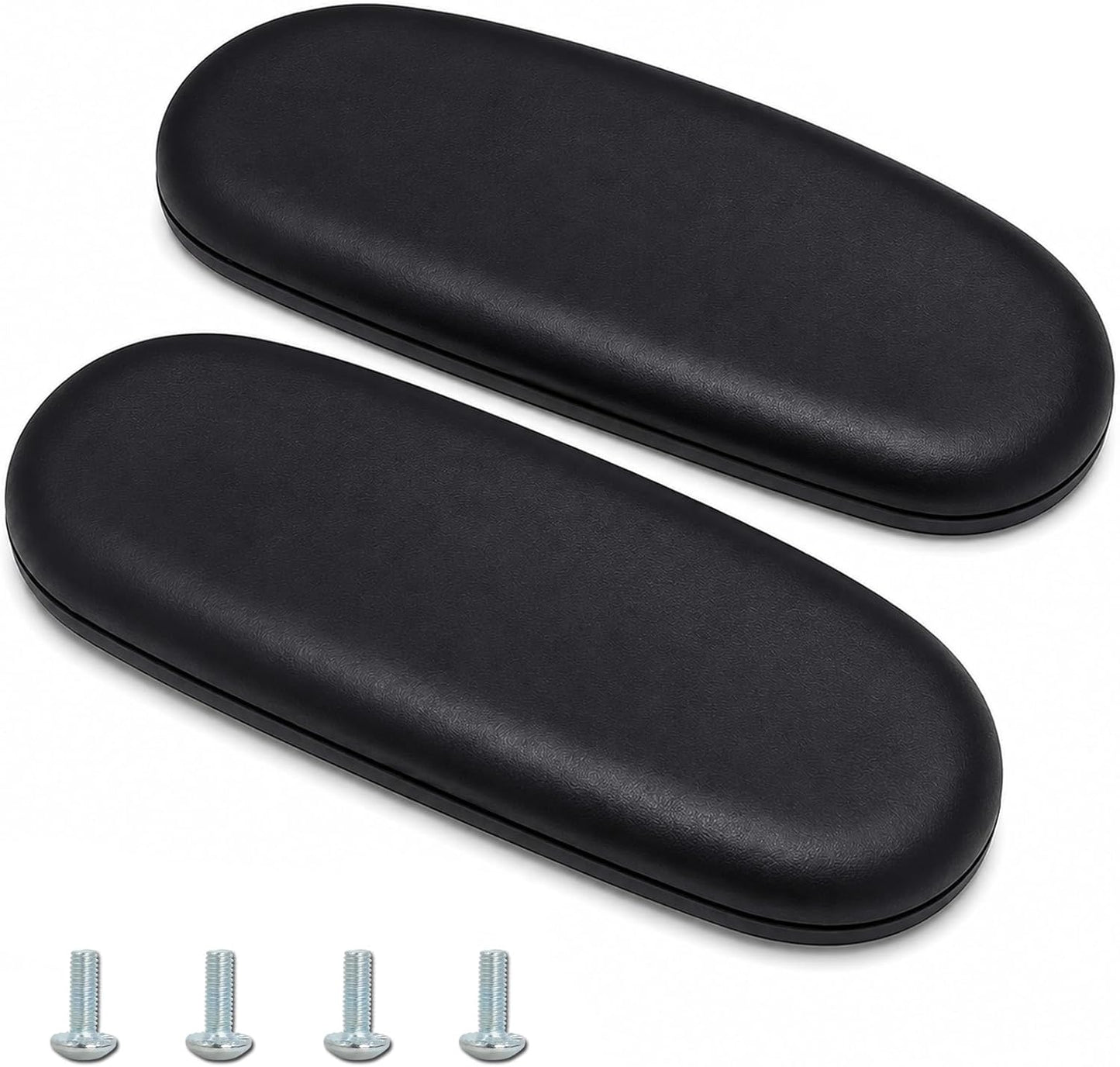 Podoy Office Chair Armrest Pads Replacement Fits Univeral Desk Chair Arms with Mounting Hole Patterns Screws, Desk Armrest Cover 4" x 10" (Pack of 2)