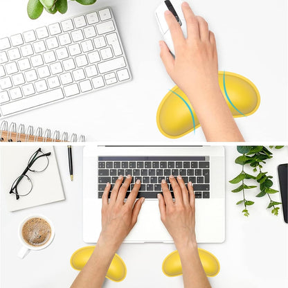 Dapesuom Mouse Wrist Rest, Ergonomic Memory Foam Mouse Wrist for Computer Desk Mats Support, PU Leather Hand Rest Pad Cushion for Gaming, Laptop, Men, Women, Pain Relief & Easy Typing, Black