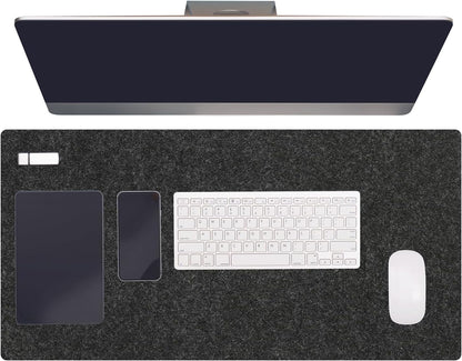 PATIKIL 47.2" x 23.6" Large Felt Desk Pad Protector, Upgrade Non-Slip Desk Mat Full Table Mouse Pad Keyboard Mats for Laptop Computer Writing Desk Table Gaming Home, Light Gray