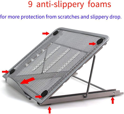 Metal Mesh Stand for A4 LED Tracer Pad, Ventilated Metal Holder for Laptop, Tablet, Animation Art Sketching Drawing Tracing LED Light Box Board, Books Holder, Diamond Painting Light Pad