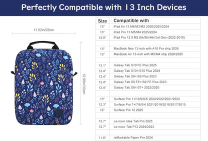 Dadanism 9-11 Inch Tablet Sleeve Bag Carrying Case with Shoulder Strap for iPad (A16) 11", iPad 10th Gen 10.9", iPad Air M4/Pro M5 11", iPad 9/8/7th 10.2", Galaxy Tab A11+ Plus 11", Cloudy Pink