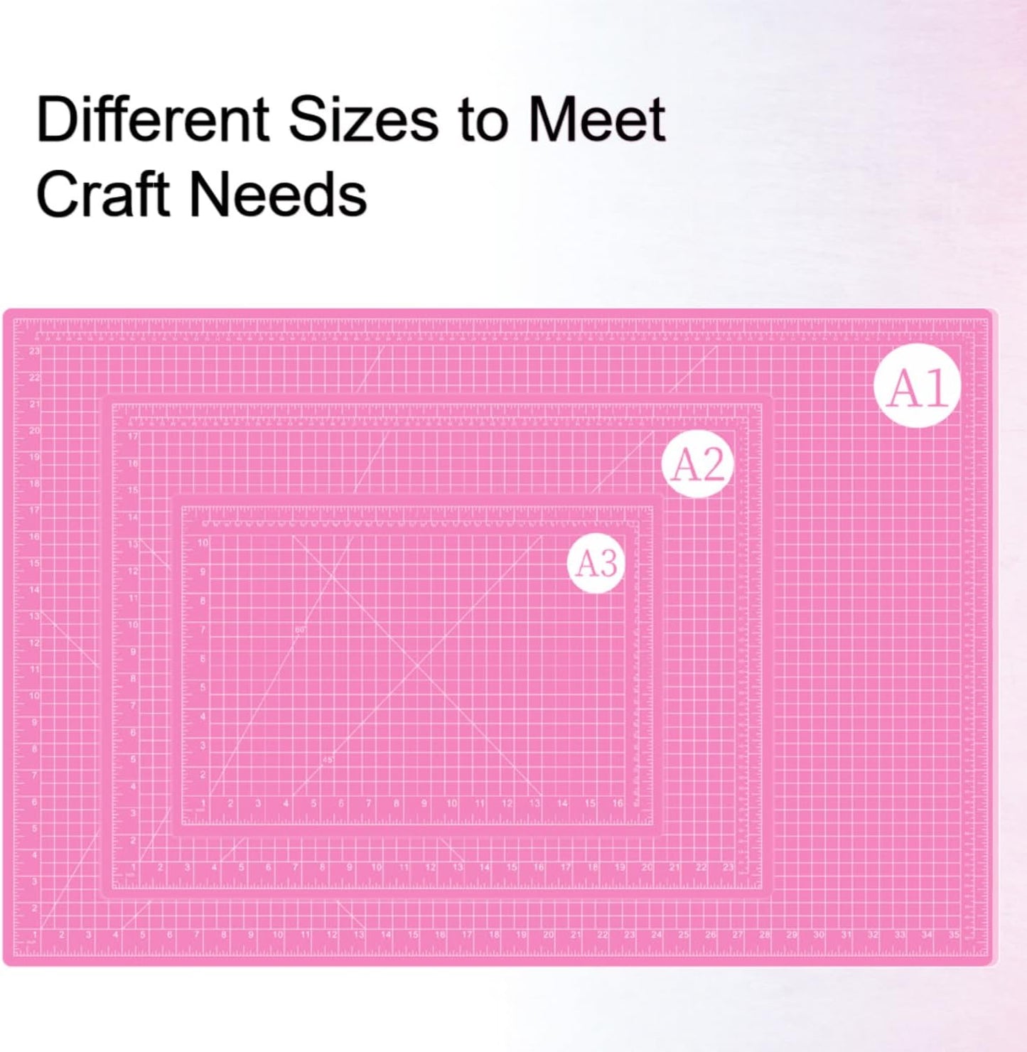 18"x24" Self Healing Cutting Mat, Sewing Mat for Crafts, Double Sided 5-Ply Table Cutting Board for Fabric Quilting Leather Modeling Hobby Project, Turquoise