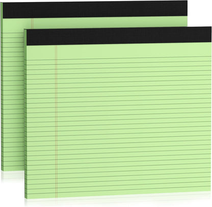 2 Pcs Note Pads 11" x 9.5" Legal Pads College Ruled Notepad Micro Perforated Writing Pads White Lined Paper 80GSM College Ruled Paper Pad of Paper 30 Sheets Notebook for School, To-Do Lists, Office